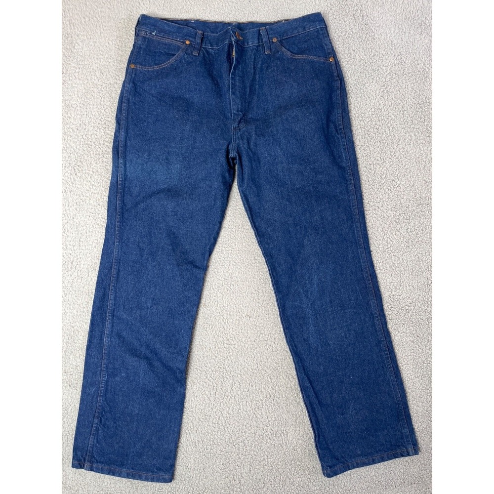 Wrangler‎ Jeans Mens Size 38 x 30 Indigo Cowboy Cut Slim Fit Western Rodeo Denim